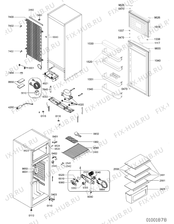 Схема №1 ARC2223WH (F090335) с изображением Крышка для холодильника Indesit C00330600