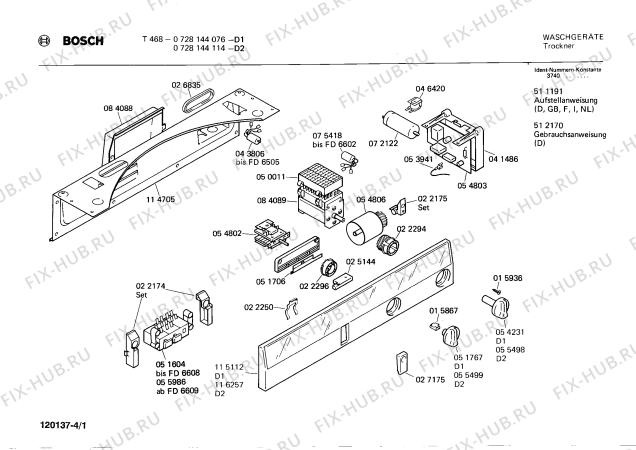 Схема №3 0728144081 T622 с изображением Переключатель для сушилки Bosch 00051767