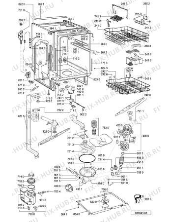 Схема №1 ADP 7539 IX с изображением Обшивка для посудомойки Whirlpool 481245373164