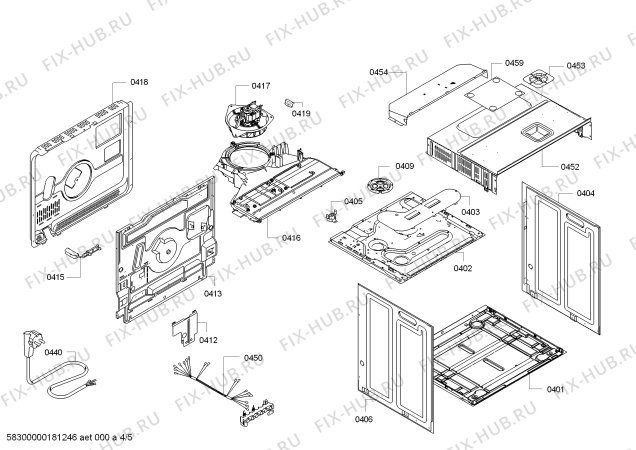 Взрыв-схема плиты (духовки) Bosch HBA64B061F H.BO.PY.L3D.IN.GYFAM.B0a.N.E3_COT/ - Схема узла 04