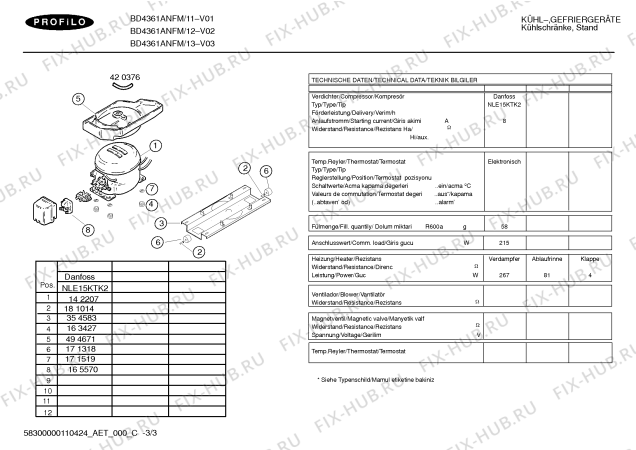Схема №1 BD4361ANFM с изображением Крышка для холодильной камеры Bosch 00498015