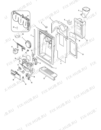 Схема №10 GC2227CDFB (F092688) с изображением Бак (полубак) для стиральной машины Indesit C00313618