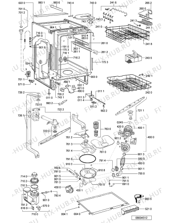 Схема №1 CW 494/1 с изображением Обшивка для посудомойки Whirlpool 481245371732