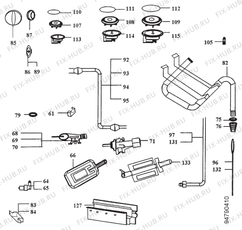 Взрыв-схема плиты (духовки) Fagor CF1-400NATURAL - Схема узла Section 3