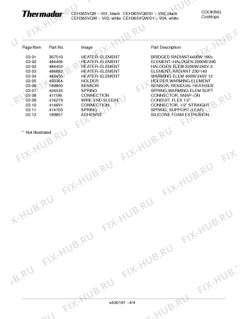 Схема №3 CEH365VQB с изображением Провод для плиты (духовки) Bosch 00486209