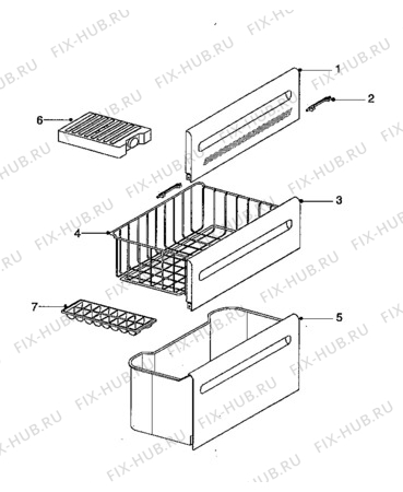 Взрыв-схема холодильника Zanussi ZVC90T - Схема узла Furniture