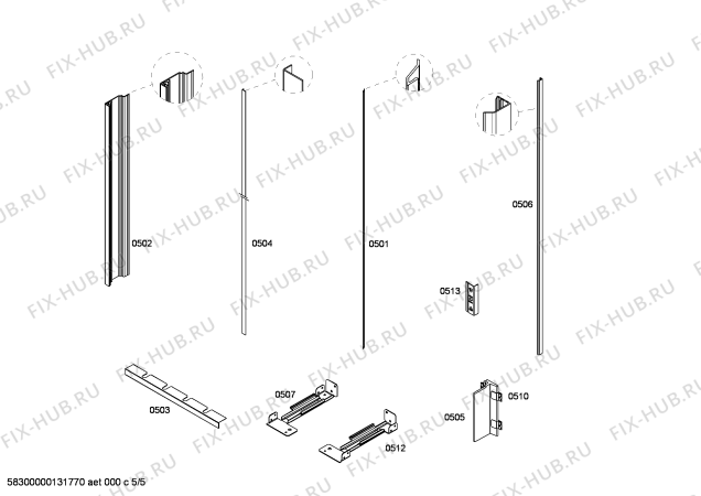 Схема №3 RC472200 с изображением Цокольная панель для холодильника Bosch 00680604