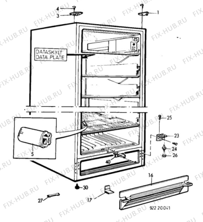 Взрыв-схема холодильника Unknown CM290F - Схема узла C10 Cabinet