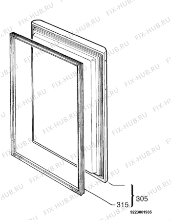 Взрыв-схема холодильника Zanussi ZF54SI - Схема узла Door 003
