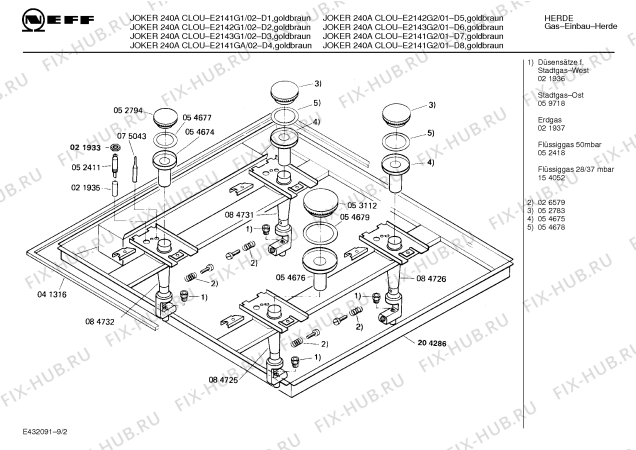 Схема №9 195307576 JOKER 240 A CLOU с изображением Переключатель для плиты (духовки) Bosch 00027739