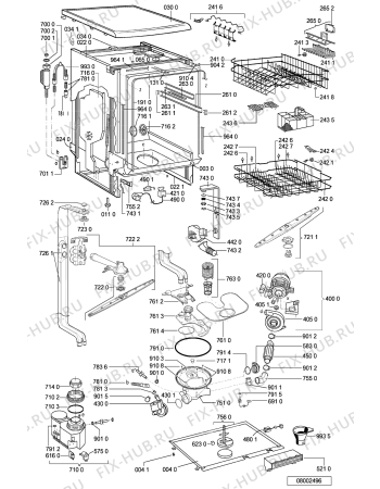 Схема №1 ADP 5652 WH с изображением Обшивка для посудомоечной машины Whirlpool 481245371372