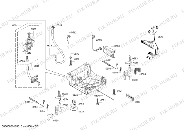 Схема №4 DI260411 с изображением Сливной клапан для посудомоечной машины Bosch 00617685