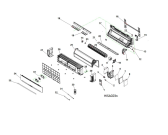 Схема №1 INAC18E (F100342) с изображением ПУ для климатотехники Indesit C00386422