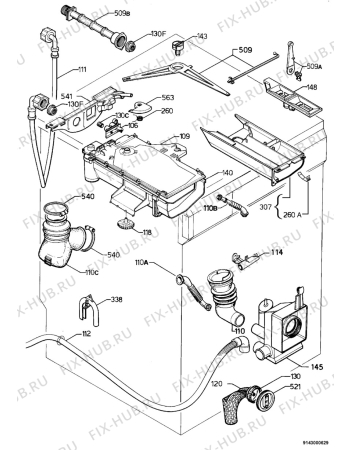 Взрыв-схема стиральной машины Zanussi FLS1021HC - Схема узла Hydraulic System 272