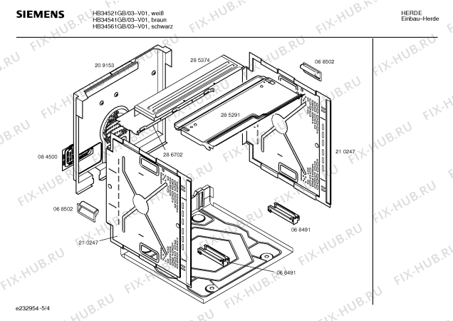 Схема №5 HB28040GB с изображением Ручка управления духовкой для духового шкафа Siemens 00162272