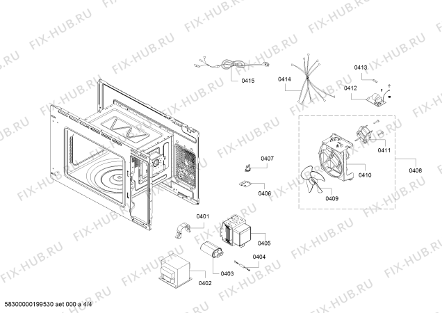 Схема №4 CC4P91260 с изображением Внешняя дверь для микроволновой печи Bosch 11024210