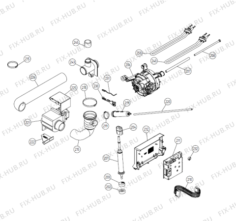 Взрыв-схема стиральной машины Gorenje PW5 valve no door BE   -Stainless (900003551, WMC55BE) - Схема узла 02