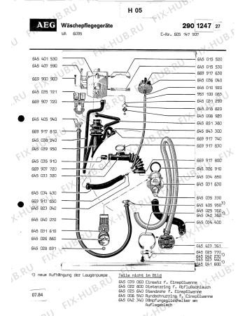 Схема №4 6095 с изображением Запчасть для электропосудомоечной машины Aeg 8996450269106