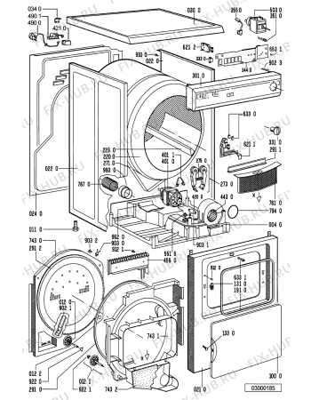 Схема №1 TRA 5010 с изображением Обшивка для сушилки Whirlpool 481245219974
