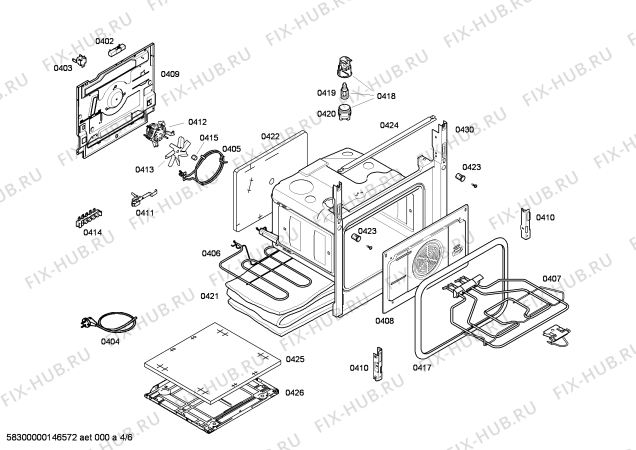 Схема №5 HP34W510J с изображением Планка для электропечи Siemens 00684995