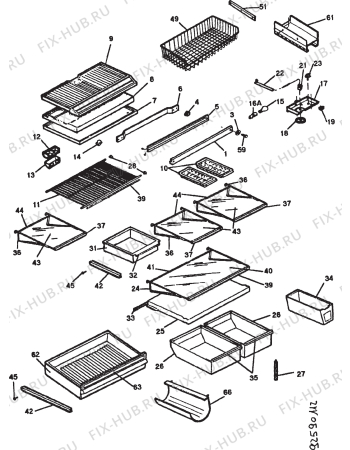 Взрыв-схема стиральной машины Frigidaire FPFE523T - Схема узла Section 2