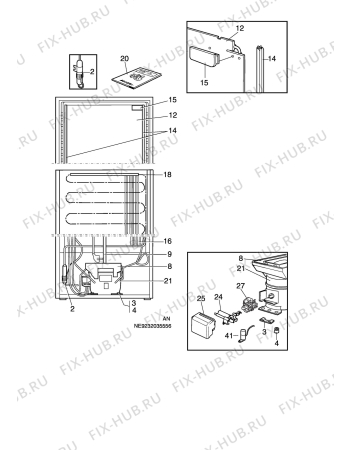 Взрыв-схема холодильника Zanussi ZC395R3 - Схема узла C10 Cold, users manual