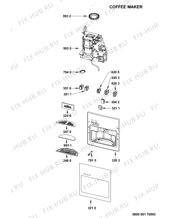 Схема №10 20RI-D4 ESPRESSO с изображением Клавиша для холодильника Whirlpool 481203688002