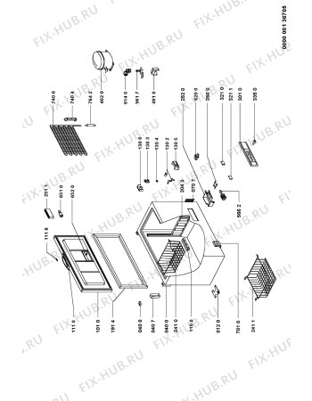 Схема №1 AFG 552-C/L/H с изображением Лоток (форма) для холодильной камеры Whirlpool 481245819115