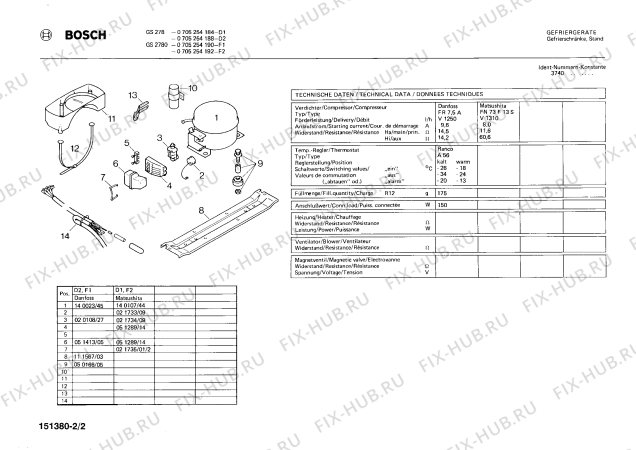Взрыв-схема холодильника Bosch 0705254190 GS2780 - Схема узла 02