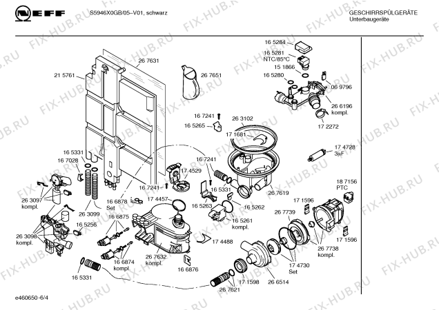Схема №3 S5946X0 SKV541 с изображением Инструкция по эксплуатации для посудомойки Bosch 00529039