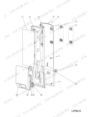Взрыв-схема холодильника Hotpoint-Ariston RMB1167F (F046111) - Схема узла