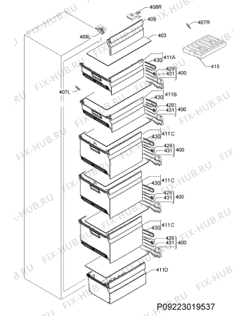 Схема №5 A72710GNW0 с изображением Микромодуль для холодильника Aeg 973925052765022