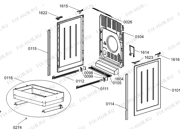 Взрыв-схема плиты (духовки) Gorenje EC8615WB (591488, FR614A-BEA42) - Схема узла 02