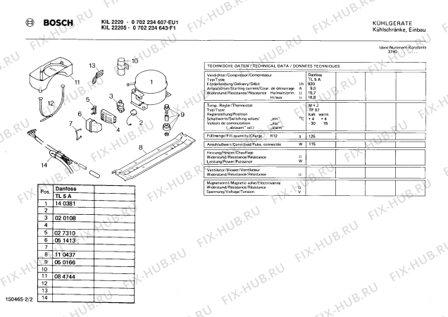 Взрыв-схема холодильника Bosch 0702234643 KIL22205 - Схема узла 02