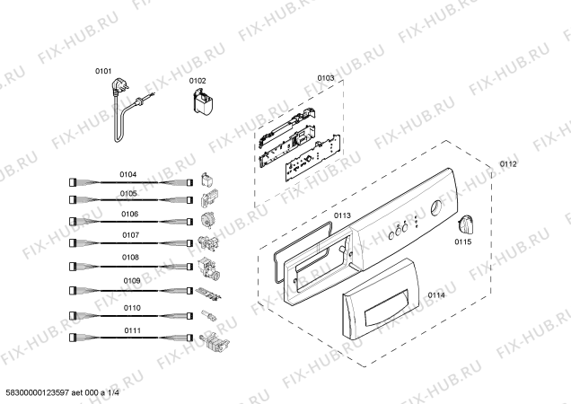 Схема №1 WAE24260GB с изображением Ручка для стиральной машины Bosch 00641851