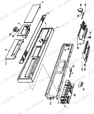 Взрыв-схема посудомоечной машины Electrolux 816B - Схема узла W10 Panel