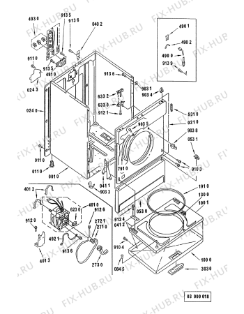 Схема №2 3LER5434 AWM 910 с изображением Дверца для сушильной машины Whirlpool 481944019783