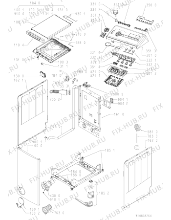 Схема №2 TDLR 70211 F с изображением Декоративная панель для стиралки Whirlpool 481010832878