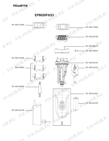 Схема №1 EP8020F0/23 с изображением Наконечник для электроэпилятора Rowenta CS-00142675