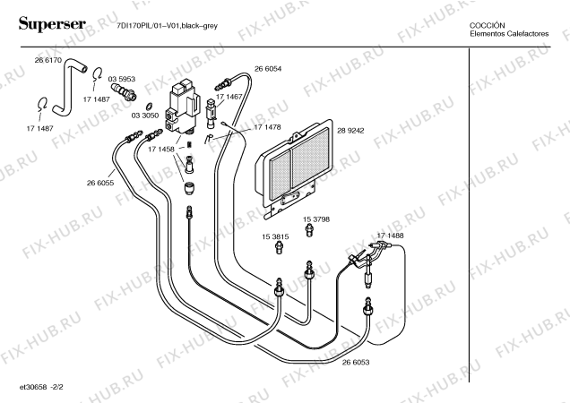 Схема №2 7DI170PIL с изображением Вентиляционная решетка для обогревателя (вентилятора) Bosch 00235398