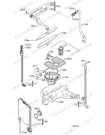 Взрыв-схема посудомоечной машины Ikea RDWTI60 10151437 - Схема узла Hydraulic System 272