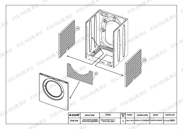 Схема №6 BEKO WMD 66125 (7155081100) с изображением Проводка для стиральной машины Beko 2831860800