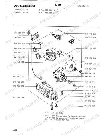 Схема №1 LAV850 с изображением Помпа для стиралки Aeg 8996454250987