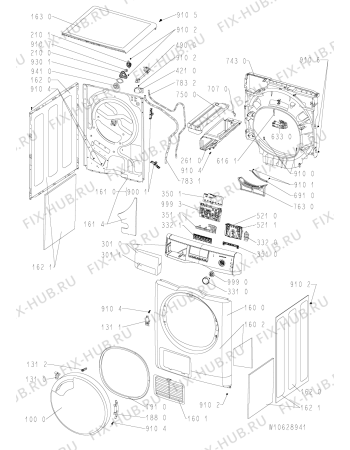 Схема №2 TK ECoStar 8A++ с изображением Обшивка для стиралки Whirlpool 481010600407