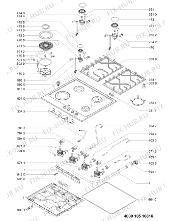 Схема №2 TGW 5465/PT с изображением Железный лист для духового шкафа Whirlpool 480121103119