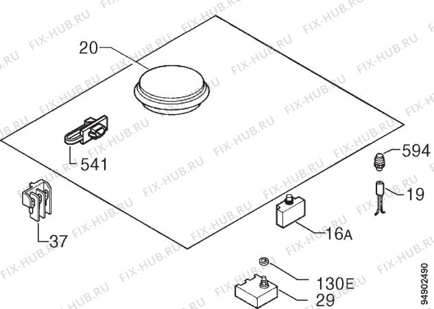 Взрыв-схема плиты (духовки) Zanussi ZXL636ICX - Схема узла Electrical equipment 268