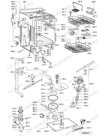 Схема №1 ADG 8836/1 WH с изображением Панель для посудомоечной машины Whirlpool 481245373257
