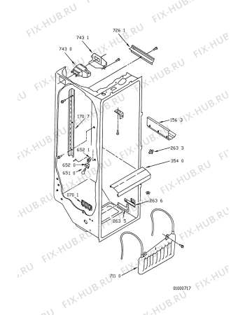 Взрыв-схема холодильника ARCELIK AS 8340 NF - Схема узла