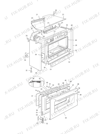 Взрыв-схема плиты (духовки) DELONGHI PEMX 166/1 GHI - Схема узла 2