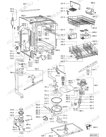 Схема №2 ADG 8282 IX с изображением Панель для электропосудомоечной машины Whirlpool 480140100488